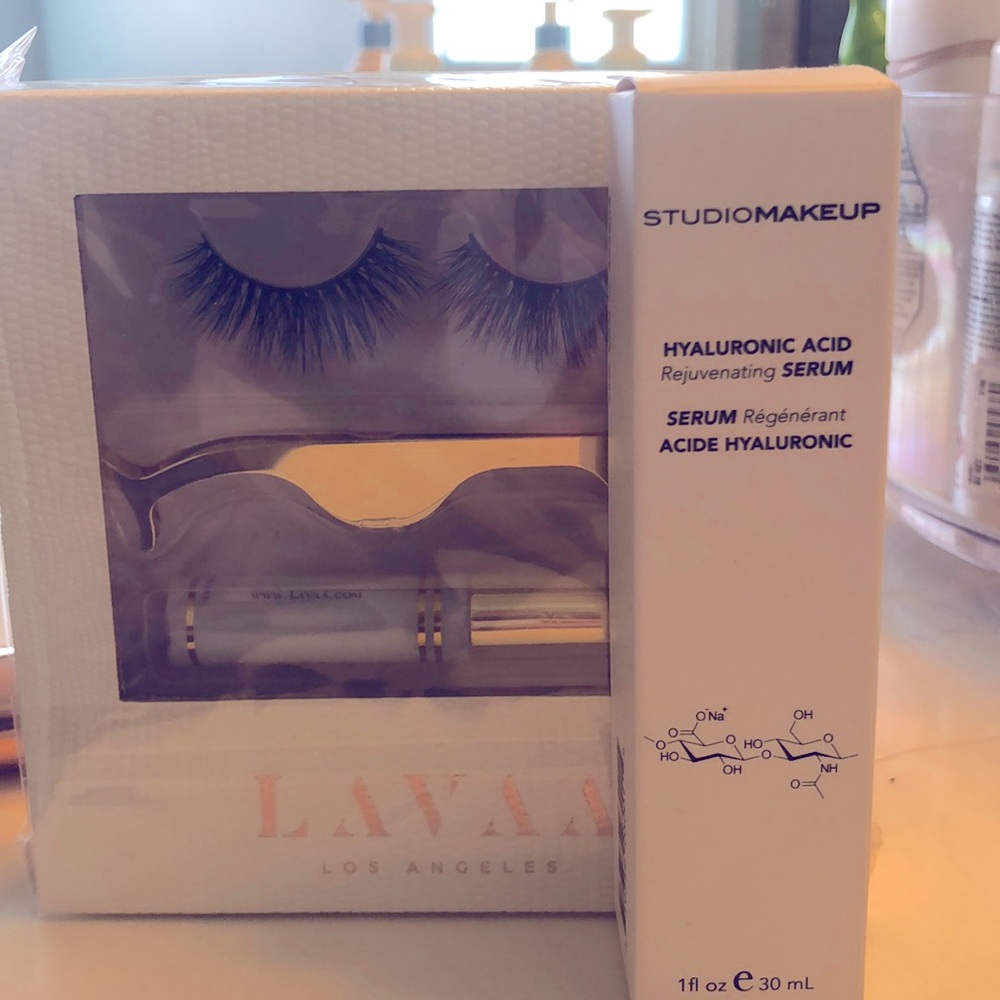 Lavaa Lash Strip Extensions and Hyaluronic Acid Serum